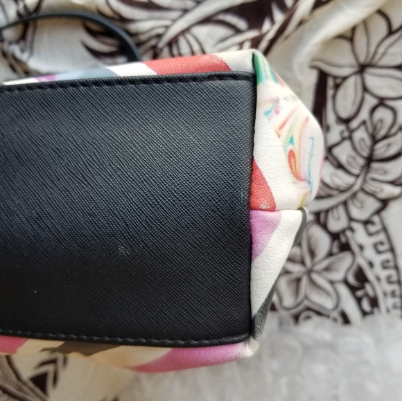 Nicole Miller Multicolor Chevron Women's Bag PVC - Picture 3 of 14